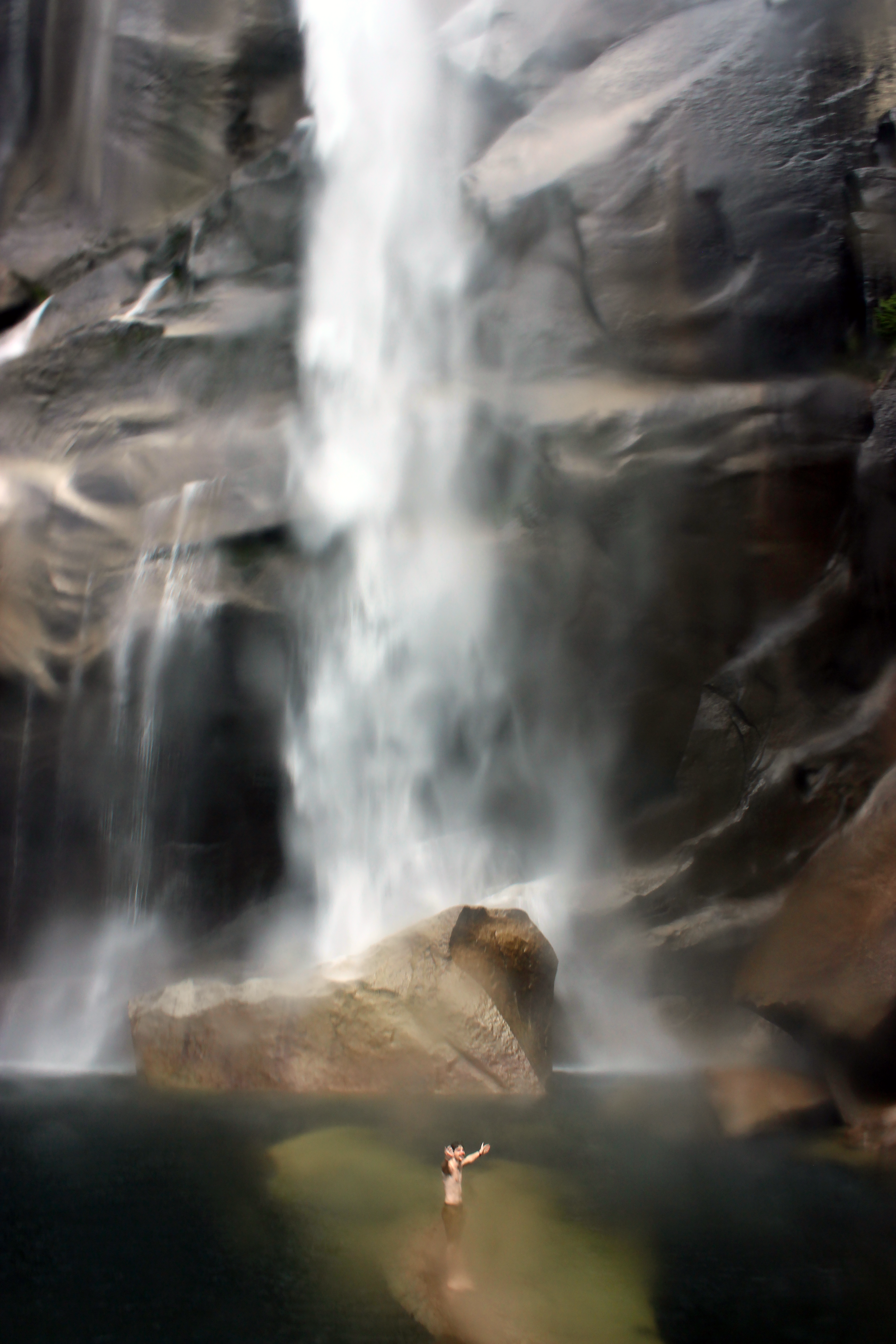 Mitchell at the base of Vernal Falls